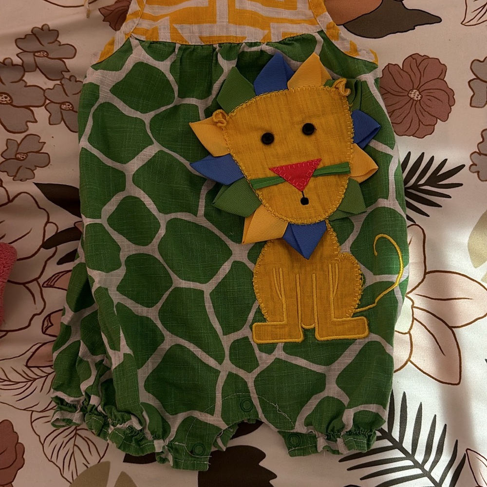 Mudpie: Colorful Lion Romper